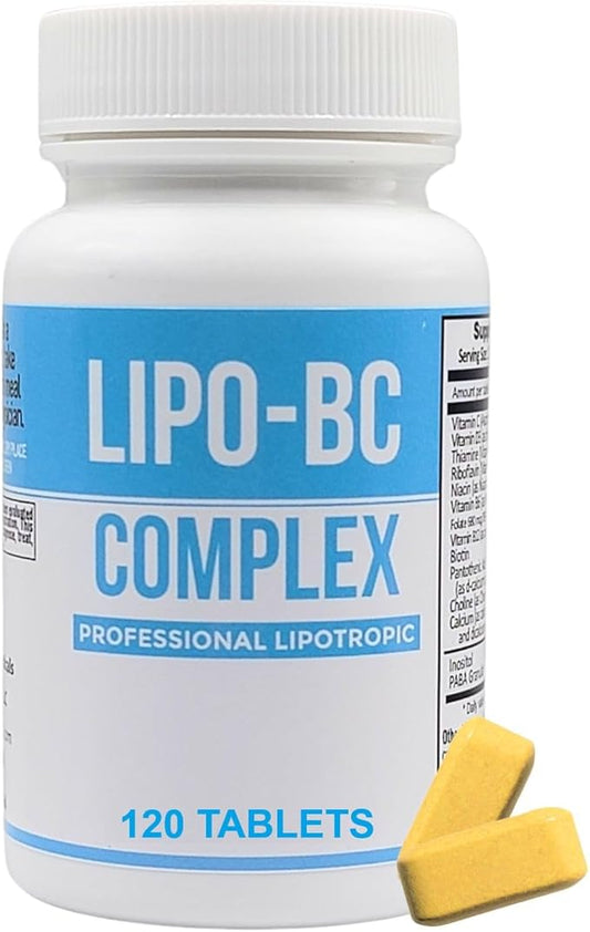 Lipo-BC Complex, LIPO BC Tablets Lipotropic Tablets for Energy and Wellness | Natural Clean Energy with Dietary Nutrients Manufactured by Legere Pharmaceuticals (120 Tablets)