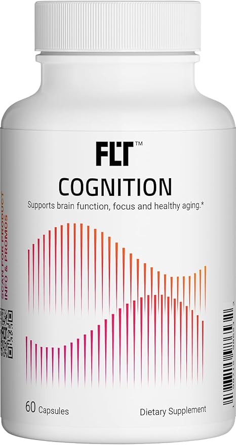 FLT COGNITION - Mental Clarity and Focus Nootropic Supplement for Memory Performance & Cognitive Health with L-Theanine, Gingko Biloba & Ergothioneine – 60 Capsules