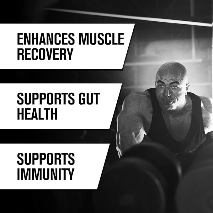 Jacked Factory L-Glutamine Capsules 500mg - Vegan Fermented L Glutamine Supplement for Post Workout Muscle Recovery, Immunity, Digestive Health - 240 Capsules