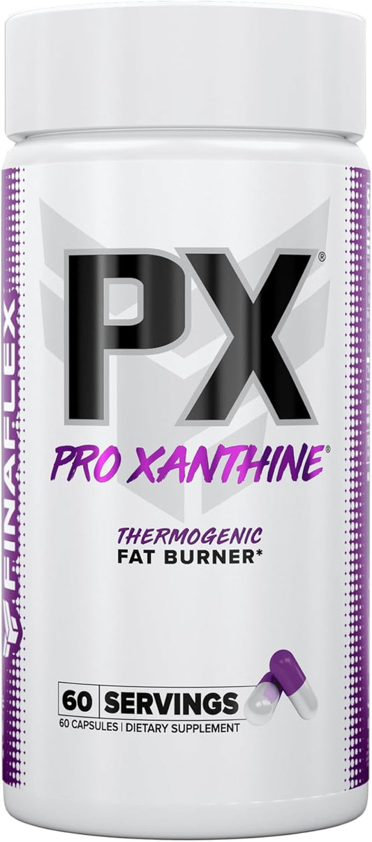 FINAFLEX PX PRO Xanthine - 60 Capsules - Thermogenic - Promotes Energy, Focus & Appetite Suppression - with Caffeine & TeaCrine - 60 Servings
