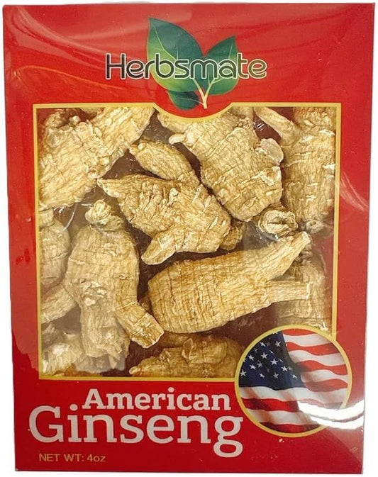 Hand-Selected A Grade American Ginseng Large Round Jumbo Size (4 Oz. Box)