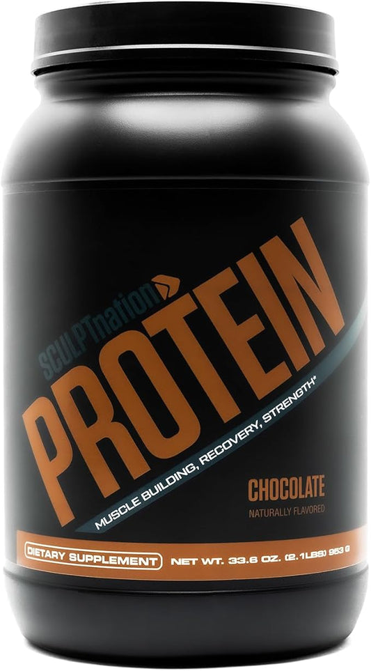 Sculpt Nation by V Shred Protein Powder (Chocolate) - Premium Whey Protein Powder Chocolate and BCAAs to Support Muscle Building and Recovery - 30 Servings