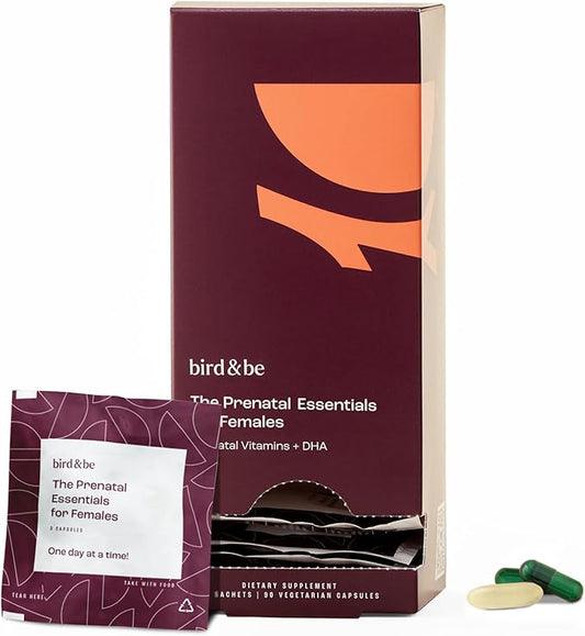 The Prenatal Essentials for Females - Vitamins to Support Pregnancy - Folic Acid, Methylated Folate, DHA (Omega-3), Choline and More - 30-Day Supply (HSA/FSA Eligible)