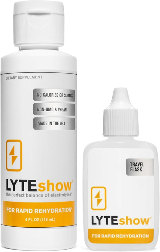 LyteShow Electrolyte Drops Sugar-Free for Hydration and Immune Support - 40 Servings - Keto Friendly - Zinc and Magnesium for Rapid Rehydration, Workout, Muscle Recovery and Energy - Vegan