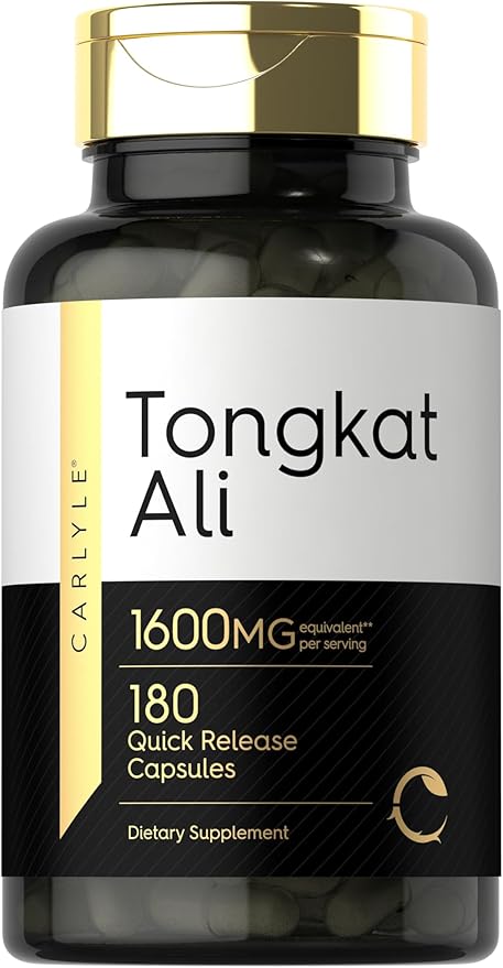 Carlyle Tongkat Ali for Men | 1600mg | 180 Count | Longjack Supplement | Eurycoma Longifolia | Non-GMO and Gluten Free