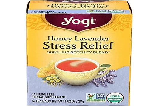 Yogi Tea Herbal Stress Relief, Honey Lavender 16 ct