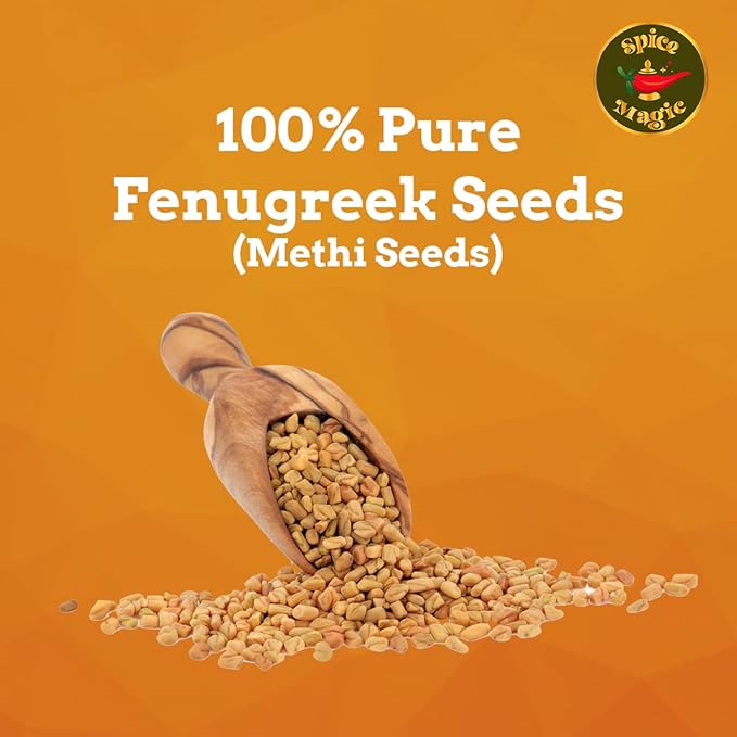 Spice Magic Fenugreek Seeds I Methi | Spice Whole 7oz (200g) ~ 100% Natural, Aromatic & Natural I Non-GMO I Indian Origin