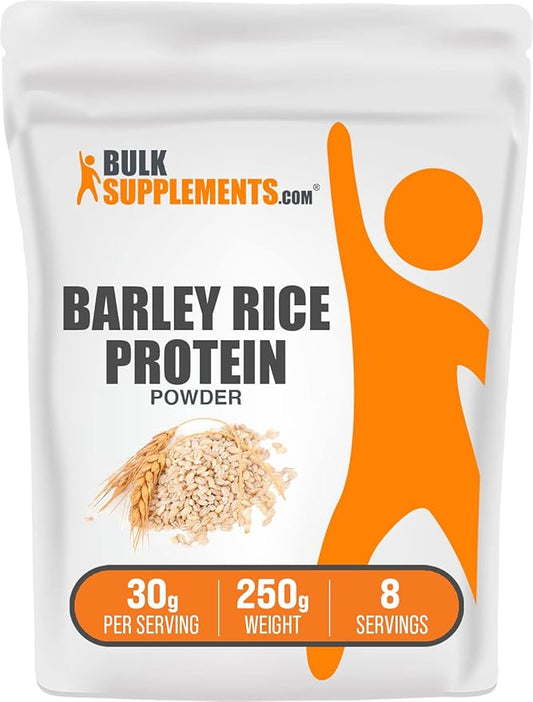 BulkSupplements.com Barley Rice Protein Powder - Vegan Protein Powder - Unflavored & Dairy Free, 30g per Serving, 250g (8.8 oz) (Pack of 1)