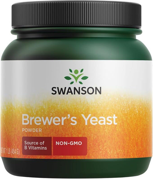 Swanson 100% Pure Brewer's Yeast Powder GMO-Free 1 lb (454 g) Pwdr