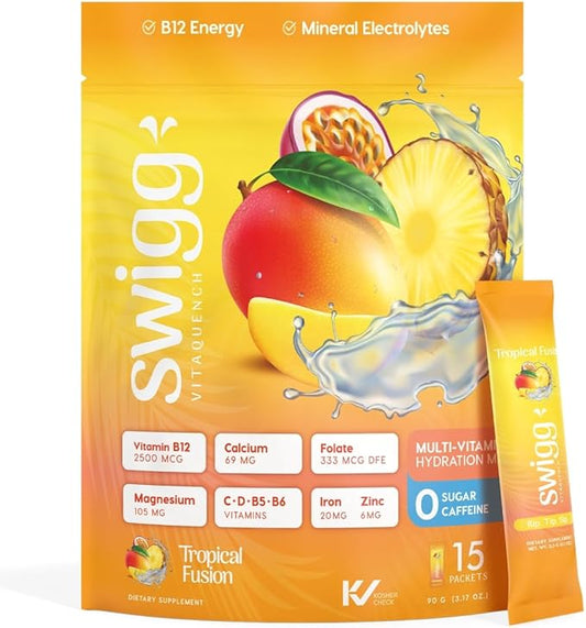 Electrolytes Powder No Sugar - Multivitamin Powder Packets for Men & Women - Vitamin Drink Powder for Hydration & Energy