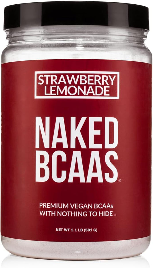 NAKED Strawberry Lemonade BCAAs Amino Acids Powder, 100% Pure 2:1:1 Formula, Vegan Branched Chain Amino Acids, Instantized All Natural BCAA Powder Supplement - 501 Grams, 34 Servings