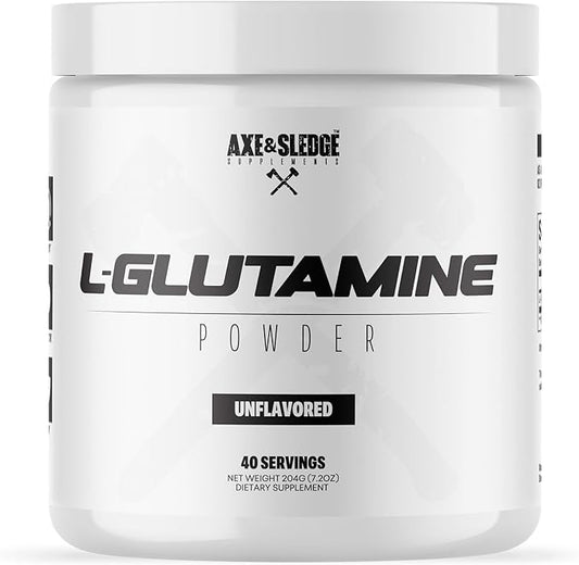 Axe & Sledge Basics Glutamine, Unflavored, 40 Servings