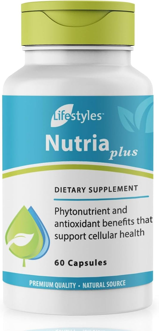 Lifestyles NutriaPlus Antioxidant Supplement - Herbal Immune Support & Multivitamin with Selenium, Vitamin C, Green Tea, Garlic, and More – Made in Canada – 60 Capsules
