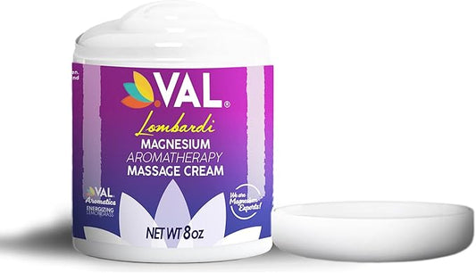 VAL Pure Zechstein Magnesium Cream with MSM and Organic Oils | Effortless Glide, Non-Greasy | | Magnesium Chloride Supplement Sourced from Zechstein Seabed | Whole Body Massage Cream | 8oz