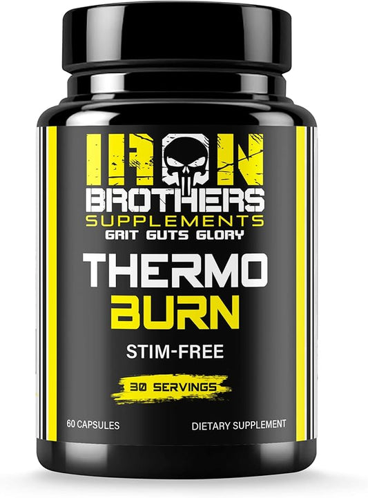 Iron Brothers Supplements Stimulant Free Fat Burners for Women and Men – Weight Loss - Non Stim Thermogenic Fat Burner – Dietary Supplement – Metabolism Booster with Cayenne Pepper – 30 Day Supply