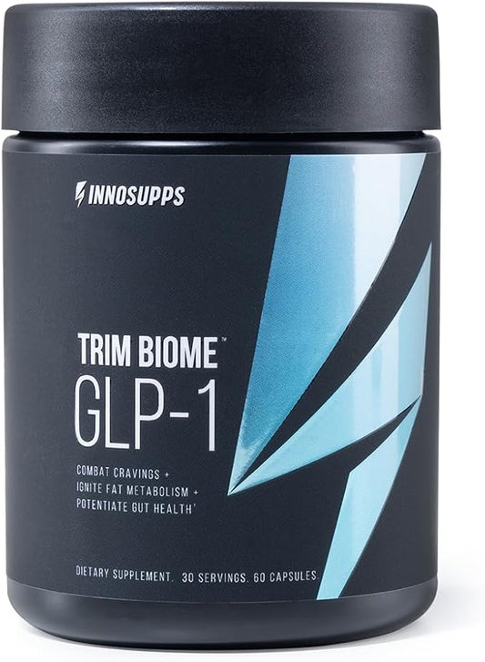 Inno Supps Trim Biome™ GLP-1 | Weight Loss Prebiotic + Probiotic + Postbiotic | Appetite + Metabolism Support | Digestive Health | Akkermansia + Berberine | 60 Capsules. 30 Servings