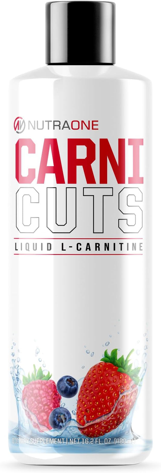 NutraOne Carnicuts L-Carnitine Liquid Supplement Stimulant Free* (Berry Blast - 32 Servings)
