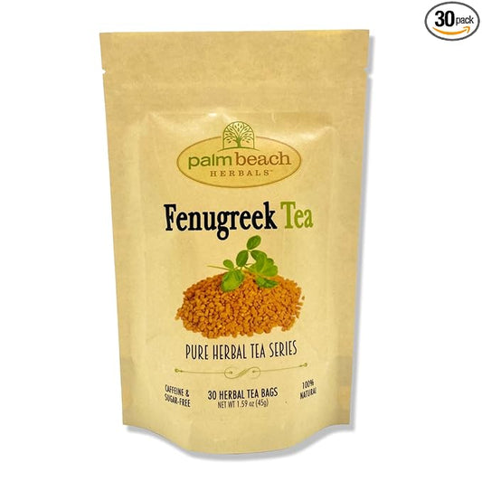 Palm Beach Medicinal Herbs - Fenugreek Tea - Pure Herbal Tea Series, 30ct