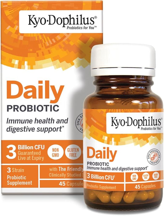 Kyo-Dophilus Daily Probiotic, Immune and Digestive Support*, 45 capsules (Packaging may vary)