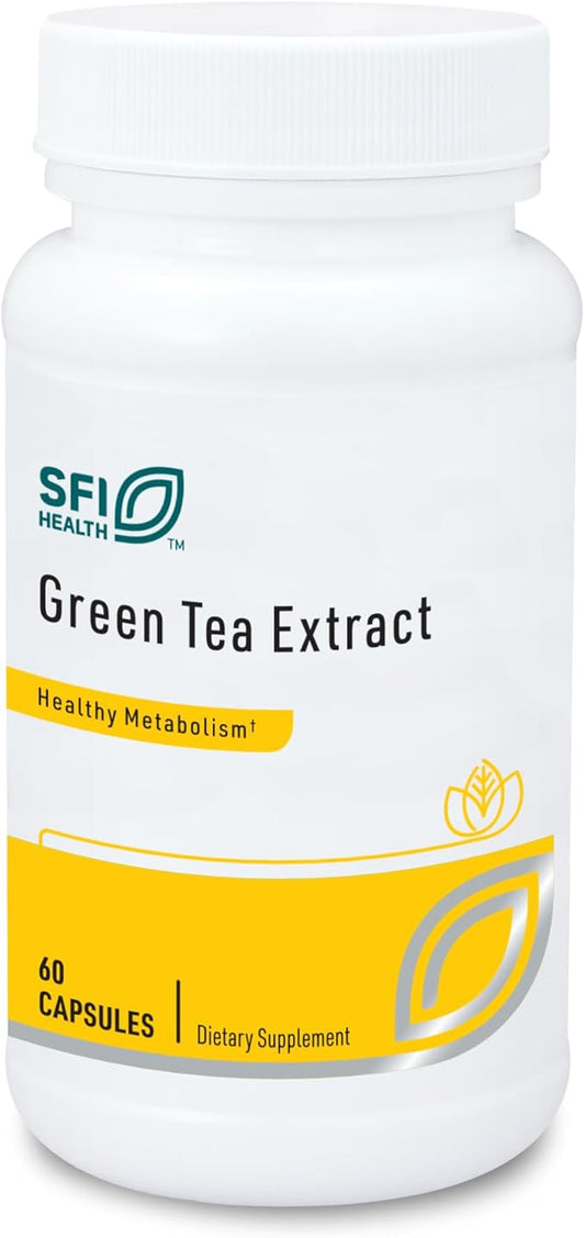 Klaire Labs Green Tea Extract - 500 Milligrams Green Tea Leaf Extract, 95% Polyphenol Content 250 Milligrams EGCG (60 Vegetarian Capsules)