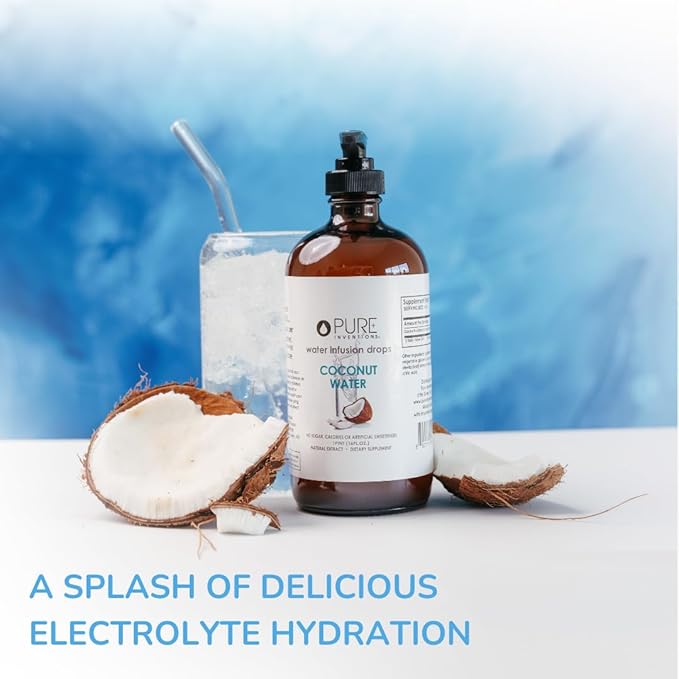 Pure Inventions Coconut Water - Water Infusion Drops - No Sugar, Calories, or Artificial Sweeteners - 500 servings - 16oz Bottle
