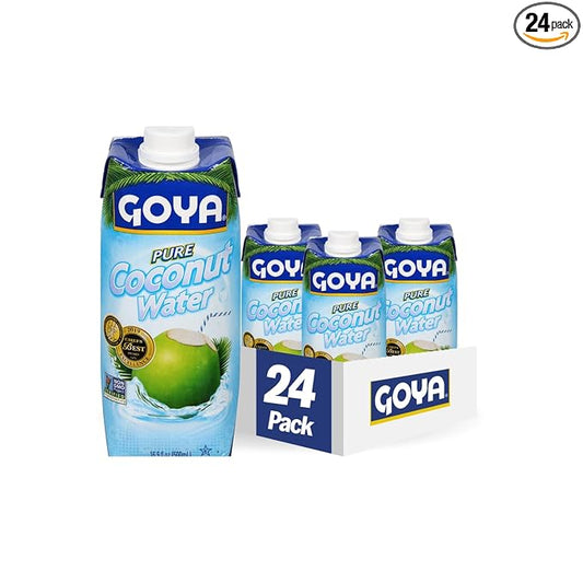 Goya Foods Pure Coconut Water, 16.9 Fl Oz (Pack of 24)