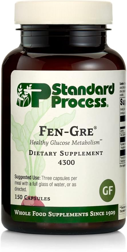 Standard Process Inc. Fen-Gre - with Rice Bran, Okra Fruit, and Fenugreek - 150 Capsules