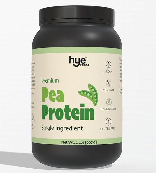 HYE FOODS Premium Pea Protein Powder | 2 lb | Vegan Protein Powder | Gluten Free | Unflavored | Easy to Digest | 100% Peas | 30 Servings