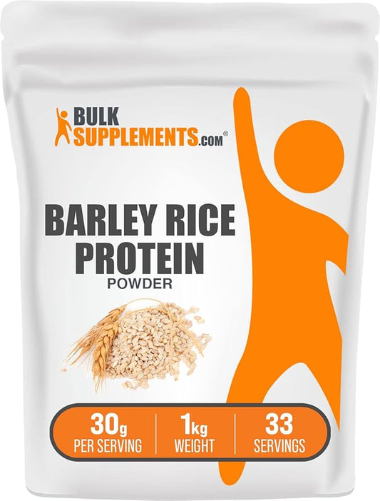 BulkSupplements.com Barley Rice Protein Powder - Vegan Protein Powder - Unflavored & Dairy Free, 30g per Serving, 1kg (2.2 lbs) (Pack of 1)