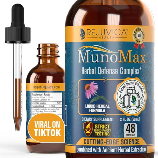 MunoMax - Advanced Immune Support Supplement - Liquid Delivery for Better Absorption - Echinacea, Astragalus, Reishi, Goldenseal, Elderberry & More!