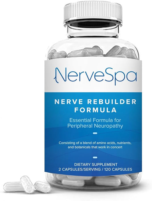 M PAIN MANAGEMENT TECHNOLOGIES Nerve Support Supplement - Nerve Support - Nitric Oxide/L-Arginine for Nerve Support - Feet Hand Legs Toe Maximum Strength Nerve Support Formula 120 Caps