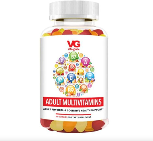 Adult Multivitamin Gummy with Vitamin, Vitamin C, Vitamin D Vitamin E, Niacin, Vitamin B6, Folate, Vitamin B12 Biotin, Pantothenic Acid, Sodium, Inisitol, 60 Count (Pack of 1)
