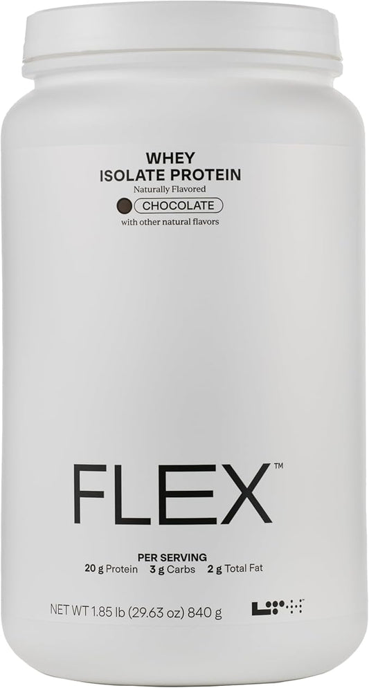 LTH Flex Whey Protein Isolate - Lactose-Free Protein Powder - for Post-Workout Recovery - Low Fat, No Sugar & Low Carb - Chocolate, 30 Servings