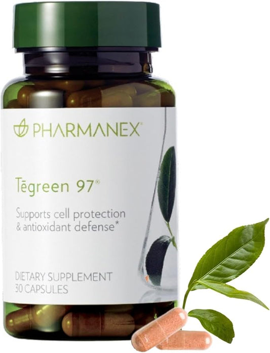 Nu Skin Pharmanex Tēgreen 97 | 30ct | Premium Green Tea Extract Capsules, Powerful Antioxidant & Metabolic Booster with Digestive Enzymes, Essential for a Healthy Lifestyle