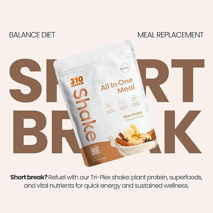 310 Nutrition All-In-One Meal Replacement Shake-Superfood Protein with Fiber, Probiotics & Adaptogens – Low Carb, Vegan, Keto & Paleo Friendly -𝟭𝟰 𝗦𝗲𝗿𝘃𝗶𝗻𝗴𝘀 𝗛𝗼𝗿𝗰𝗵𝗮𝘁𝗮