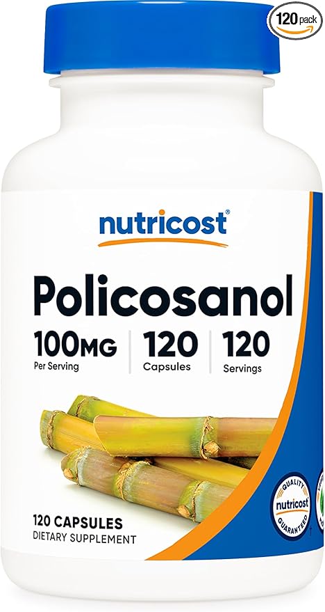 Nutricost Policosanol 100mg, 120 Capsules - Gluten Free, Non-GMO, and Vegetarian Friendly