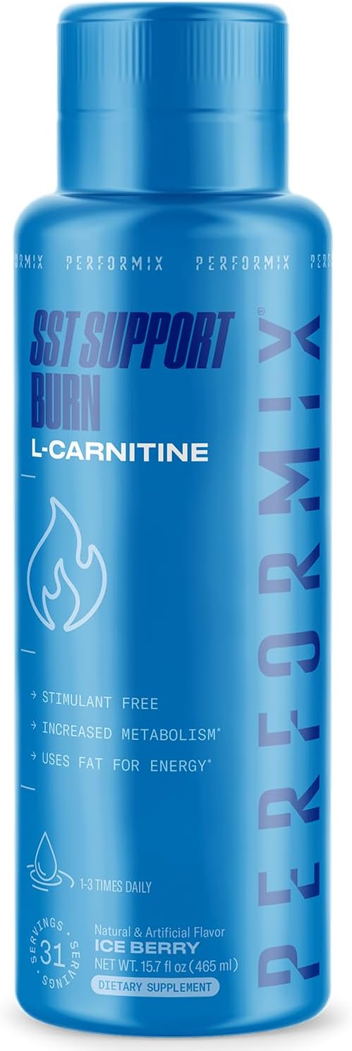 PERFORMIX SST Boost Liquid L-Carnitine – Fast-Acting Energy, Improves Memory and Focus, Stimulant-Free Formula for Men & Women, Ice Berry Flavor, 31 Servings