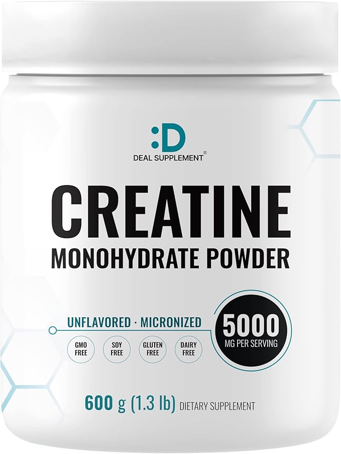 Instant Creatine Monohydrate Powder 120 Servings - 5000mg(5g) Per Serving | Unflavored Micronized Creatine | Improve Performance & PreWorkout Recovery | Vegan, Keto | Non-GMO, No Filler