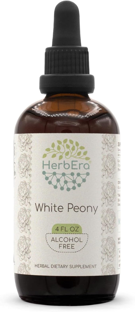 White Peony B120 Alcohol-Free Herbal Extract Tincture, Concentrated Liquid Drops Natural Concentrated Liquid Drops Natural White Peony (Paeonia Lactiflora) Dried Root (4 fl oz)