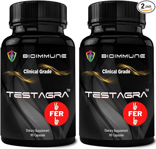 TESTAGRA TESTOSTERONE BOOSTER FOR MEN. 2 Pack Savings - 180 Capsules - 10X Concentrated - Increase Lean Muscle Energy Drive Strength. Saw Palmetto, Tribulus, Tongkat Ali, Horny Goat Weed, Zinc