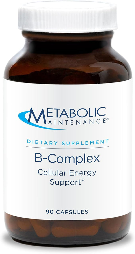 Metabolic Maintenance B-Complex - Methylated Vitamin B Complex for Women and Men, Cellular Energy Support with Folate, Niacin and Biotin, VIT B Supplement - 90 Vegan Capsules (Pack of 1)