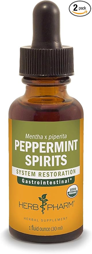 Herb Pharm Peppermint Spirits Extract - 1 Oz, 2 pack