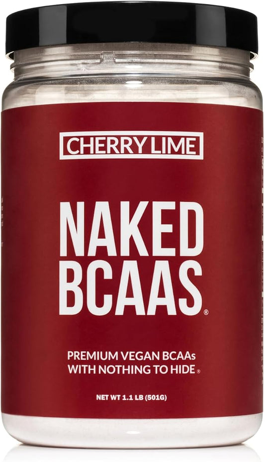 NAKED Cherry Lime BCAAs Amino Acids Powder, 100% Pure 2:1:1 Formula, Vegan Branched Chain Amino Acids, Instantized All Natural BCAA Powder Supplement - 501 Grams, 34 Servings