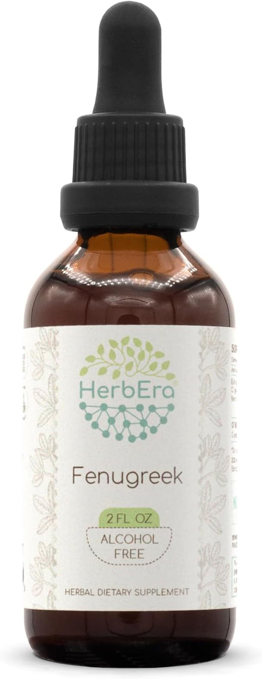 Fenugreek B60 Alcohol-Free Herbal Extract Tincture, Concentrated Liquid Drops Natural Fenugreek (Trigonella foenum-graecum) (2 fl oz)