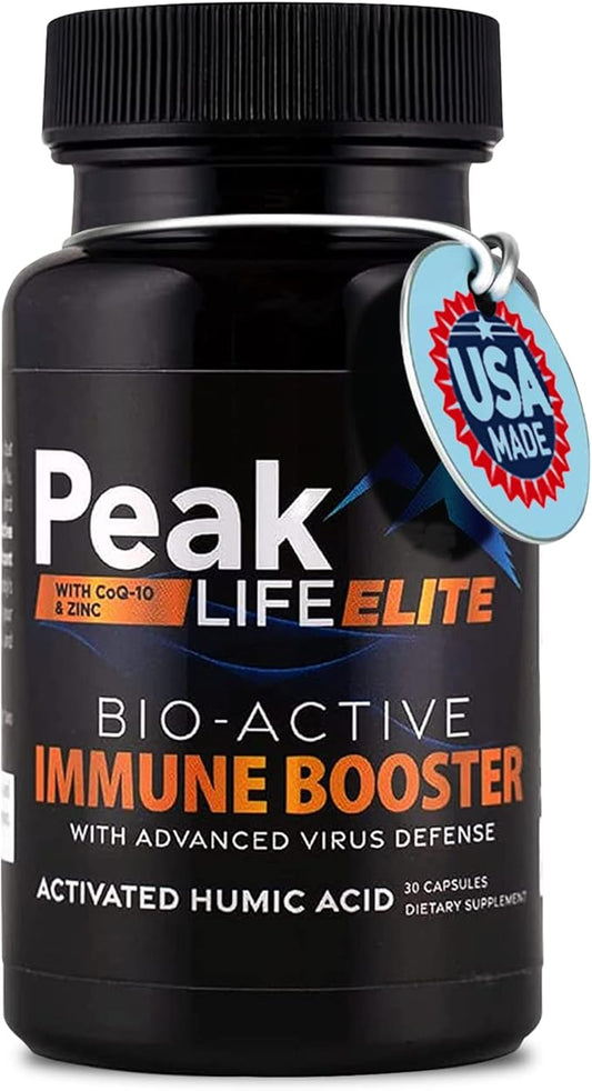 Immune Defense 3-in-1 Supplement with Humic Acid, Zinc, CoQ10, and Ionic Trace Minerals for Daily Energy, Health, and Vitality - Multimineral Vitamins for Men & Women - 30 Capsules