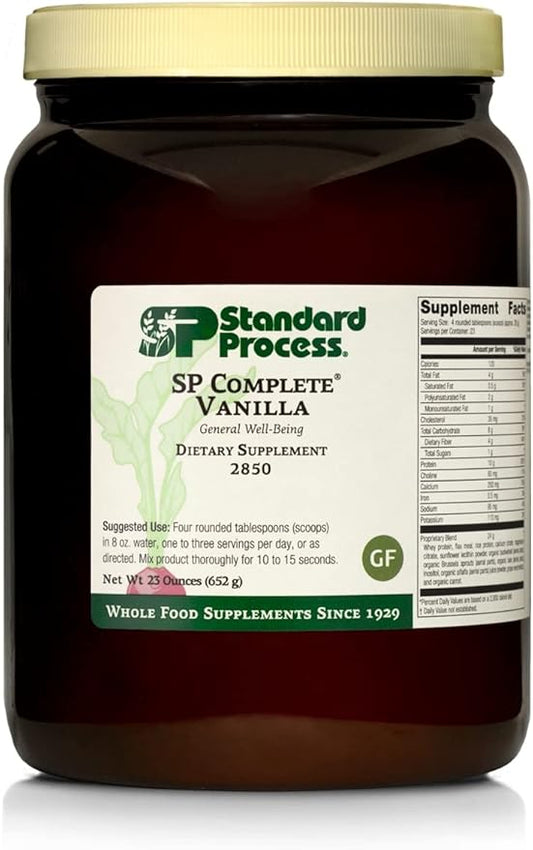 Standard Process Inc. Complete Vanilla-Whole Food Nutrition with Amino Acids,Immune Support,Antioxidant Support with Rice Protein,Grapeseed Extract, Choline-Vegetarian,Vanilla-23 Ounce,23 Servings