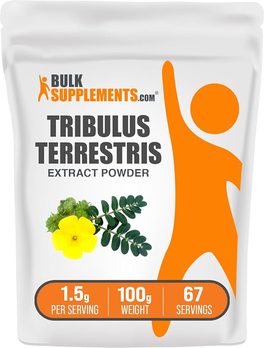 BulkSupplements.com Tribulus Terrestris Extract Powder - Tribulus Terrestris Supplements, Tribulus Terrestris Powder - Herbal Supplement, 1500mg per Serving, 100g (3.5 oz) (Pack of 1)