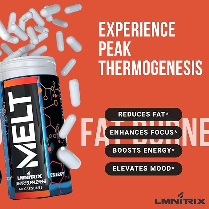 MELT EXT - Extreme Thermogenic Fat Burner - Powerful Weight Loss Aid, Stronger Than Most Diet Pills - True Plateau Destroyer - Lose Weight Fast for Men and Women - 60ct