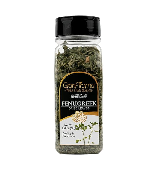 GranAroma Fenugreek Leaves, Aromatic and Nutty Flavor, Perfect for Curries, Stews, and Indian Cuisine (0.78 Ounce)