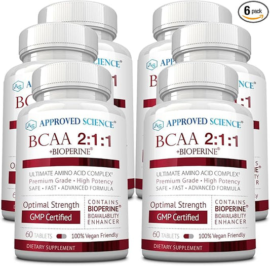 Approved Science BCAA Supplement - 360 Tablets - 2400mg - Increase Performance and Enhance Muscle Development - L-Leucine, L-Isoleucine, L-Valine - Made in USA, Non-GMO